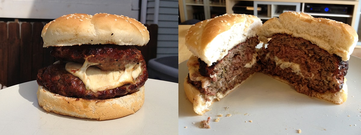 Bourbon Bleu Burgers Done