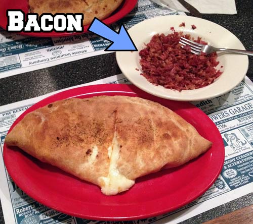 Calzone and Bacon