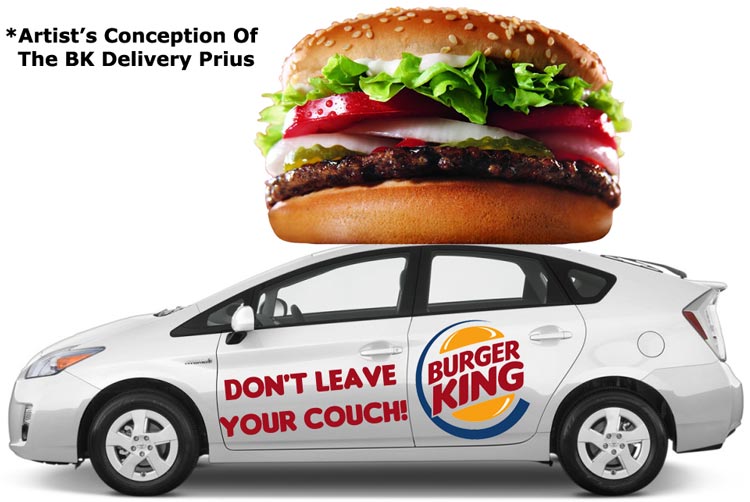 Artists Conception Of The Burger King Delivery Prius