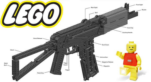 Heavy Weapons Made With LEGO's - AK-47 And More