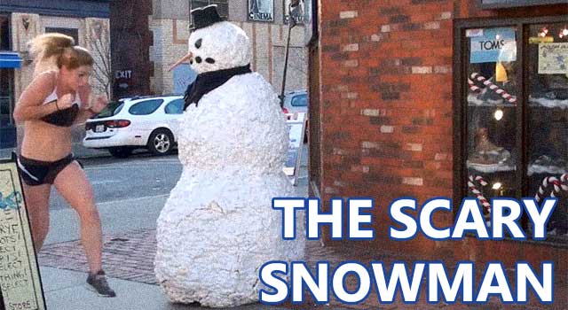 "The Scary Snowman" Prank Gone Wrong