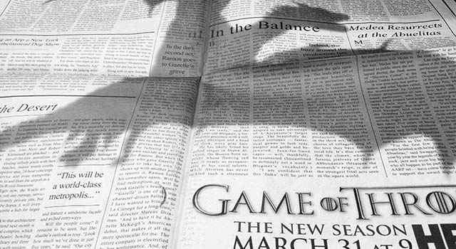 Game of Thrones: An Awe-Inspiring Newspaper Insert