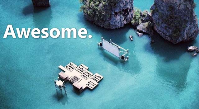 A Floating Movie Theater In Thailand