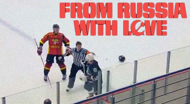 Russian Referee Fights Hockey Player