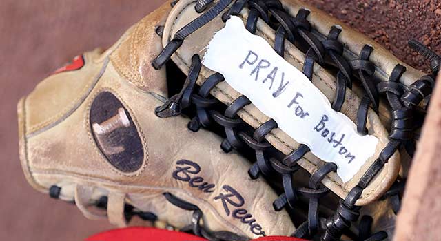Ben Revere's Pray For Boston Glove