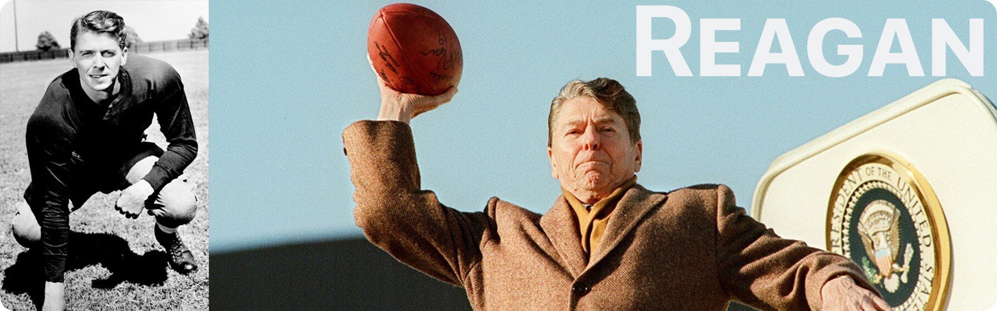 US Presidents Playing Football - Ronald Reagan