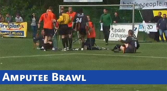 Amputee Brawl: At A Charity Soccer Match