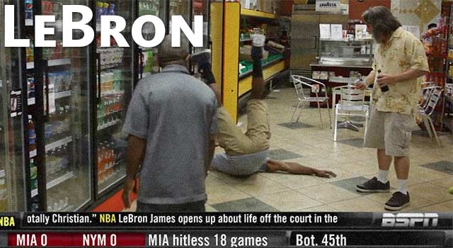 In Honor Of The Miami Heat: LeBron Flops Like A Champion