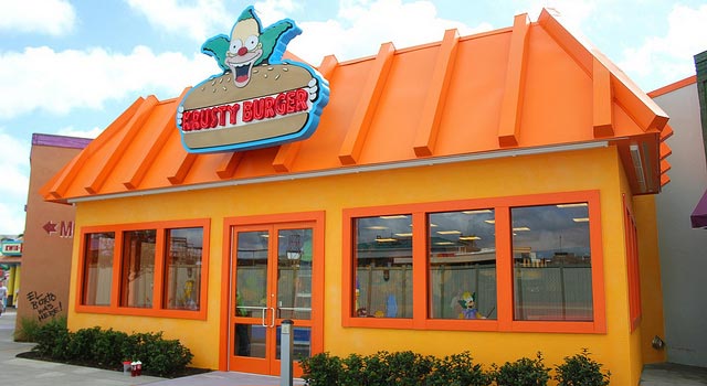 The Simpsons' Krusty Burger & Moe's Tavern Is Now Open