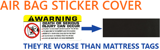 Air Bag Warning Sticker Removal