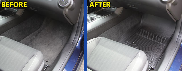 Husky Floor Mats Before and After